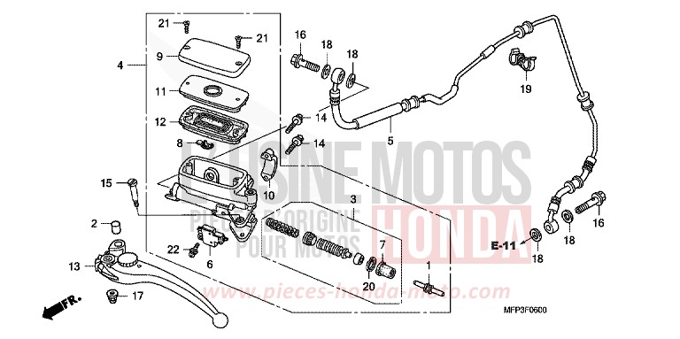 HAUPTKUPPLUNGSZYLINDER von CB1300 Super Bold'or ABS DARKNESS BLACK METALLIC (NH463BF) von 2008